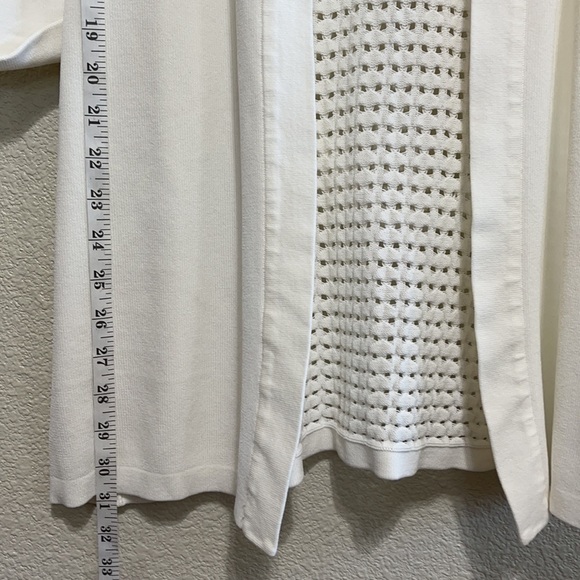Lauren Michelle White Open Knit Cardigan - Picture 8 of 8